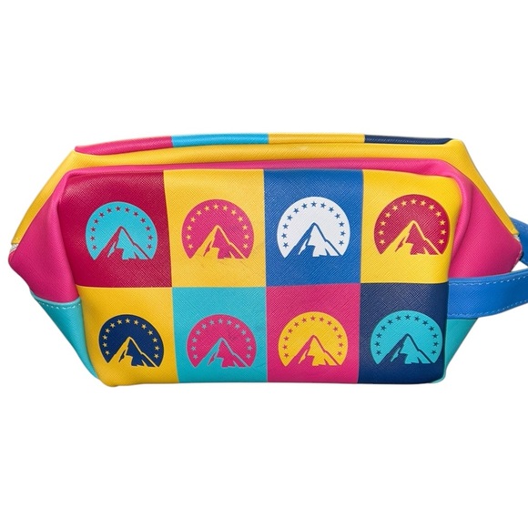 Retro Paramount Pictures Multi-Color Zippered Bag - Makeup or Travel Pouch NWOT - Picture 7 of 9